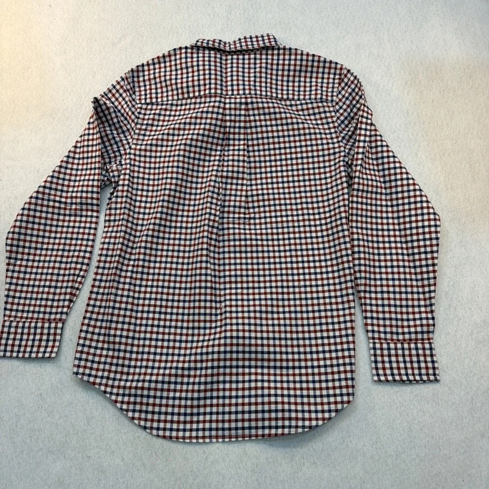 Ralph Lauren Boys Large 14-16 Gingham Button Down Shirt Red Navy‎ Blue Check